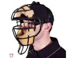 Richardson Surge Fitted Base Umpire Cap - 6 Stitch -Move Gear Shop 540 Richardson Surge Fitted Plate Base Umpire Cap 6 Stitch Worn with Mask Side View