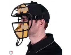 Richardson Pulse Performance FlexFit Combo Plate / Base Umpire Cap -Move Gear Shop 633 Richardson Pulse Performance Flex Fit Umpire Cap 4 Stitch Worn with Mask Side View