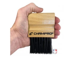 Wooden Umpire Plate Brush -Move Gear Shop A040P Champro Wooden Umpire Plate Brush in hand 2