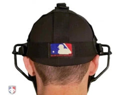 Wilson MLB Black Dyna-Lite Aluminum Umpire Mask With Black Wrap Around -Move Gear Shop A3009 AL Wilson Dyna Lite Aluminum Umpire Mask Worn Back Harness View