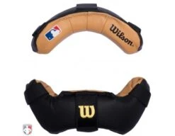 Wilson MLB Two Tone Umpire Mask Replacement Pads - Black And Tan