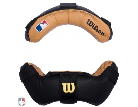 Wilson MLB Two Tone Umpire Mask Replacement Pads - Black And Tan 1 Wilson MLB Two Tone Umpire Mask Replacement Pads - Black And Tan