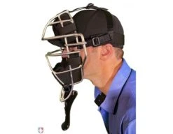 Wilson MLB 6" Umpire Throat Guard -Move Gear Shop A3901 BK Wilson MLB 6 Umpire Throat Gurad Worn Side View