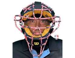 Wilson MLB USA Dyna-Lite Aluminum Umpire Mask With Two-Tone -Move Gear Shop B7209 AL USA Wilson USA Mask Worn