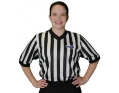 Kentucky (KHSAA) 1" Stripe Body Flex Women's V-Neck Side Panel Referee Shirt