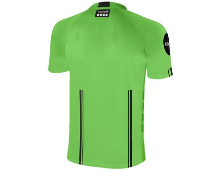 Capelli Sport Men's Official 1/4 Zip Soccer Referee Shirt - Green And Black 2 Capelli Sport Men's Official 1/4 Zip Soccer Referee Shirt - Green And Black - Image 2