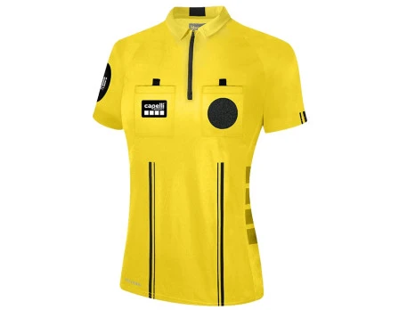 Capelli Sport Women's Official 1/4 Zip Soccer Referee Shirt - Yellow And Black 1 Capelli Sport Women's Official 1/4 Zip Soccer Referee Shirt - Yellow And Black