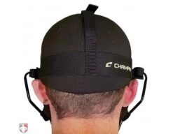 Champro Lightweight Steel Umpire Mask -Move Gear Shop CM72 B CHAMPRO STEEL UMPIRE MASK Worn Back Harness View
