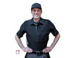 Champro Air Management Plated Umpire Chest Protector 11 Champro Air Management Plated Umpire Chest Protector -Move Gear Shop CPAMT Champro Air Management Plated Umpire Chest Protector worn shirt front