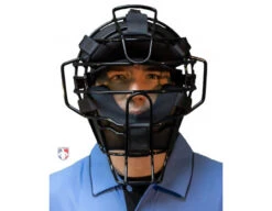 Diamond ECLIPSE All-Black IX3 Aluminum Umpire Mask -Move Gear Shop DFM ECL Diamond ECLIPSE All Black iX3 Aluminum Umpire Mask worn mask front