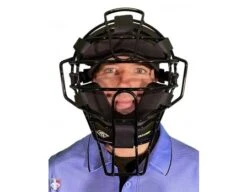 Diamond IX3 Aluminum Umpire Mask With Quik-Dry 9 Diamond IX3 Aluminum Umpire Mask With Quik-Dry -Move Gear Shop DFM UMP Diamond iX3 Aluminum Umpire Mask with Quik Dry Worn Front View