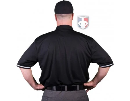 Smitty Vertical Stripe Umpire Shirt - Black 3 Smitty Vertical Stripe Umpire Shirt - Black - Image 3