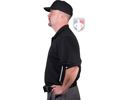 Smitty Vertical Stripe Umpire Shirt - Black 2 Smitty Vertical Stripe Umpire Shirt - Black - Image 2