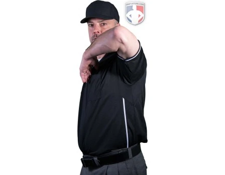 Smitty Vertical Stripe Umpire Shirt - Black 6 Smitty Vertical Stripe Umpire Shirt - Black - Image 6