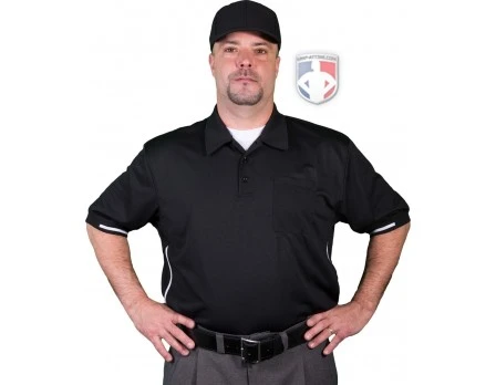 Smitty Vertical Stripe Umpire Shirt - Black 1 Smitty Vertical Stripe Umpire Shirt - Black