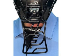 Force3 Defender Umpire Throat Guard -Move Gear Shop F3 TGV2 Force3 Defender Umpire Throat Guard worn front