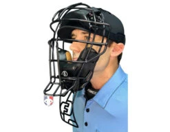 Force3 Defender Umpire Throat Guard -Move Gear Shop F3 TGV2 Force3 Defender Umpire Throat Guard worn side