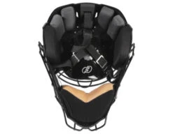 Force3 Black Defender XS3 Hockey Style Umpire Helmet -Move Gear Shop F3 XS3 BK Force3 Black Defender XS3 Hockey Style Umpire Helmet rear
