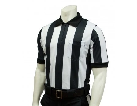 Smitty 2 1/4" Stripe Short Sleeve Mesh Football Referee Shirt 1 Smitty 2 1/4" Stripe Short Sleeve Mesh Football Referee Shirt