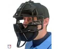 All-Star Black Magnesium Umpire Mask With Black LUC 13 All-Star Black Magnesium Umpire Mask With Black LUC -Move Gear Shop FM4000 MAG UMP BK BK Worn Angled