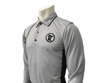 Minnesota (MSHSL) Men's Long Sleeve Swimming / Volleyball Referee Shirt - Grey 1 Minnesota (MSHSL) Men's Long Sleeve Swimming / Volleyball Referee Shirt - Grey