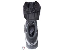 New Balance V3 All-Black Mid-Cut Umpire Plate Shoes -Move Gear Shop MU460XB3 New Balance V3 All Black Mid Cut Umpire Plate Shoes Top View with Plate Up