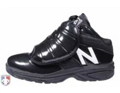 New Balance V3 Black & White Mid-Cut Umpire Plate Shoes 10 New Balance V3 Black & White Mid-Cut Umpire Plate Shoes -Move Gear Shop MU460XT3 New Balance V3 Black White Mid Cut Umpire Plate Shoes Outside Side View