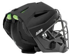 All-Star Matte Black MVP5 Umpire Helmet -Move Gear Shop MVP5 All Star Matte Black MVP5 Umpire Helmet w Defexion Tech backside