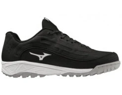 Mizuno Ambition 3 All-Surface Black & White Low-Cut Field Shoes 8 Mizuno Ambition 3 All-Surface Black & White Low-Cut Field Shoes -Move Gear Shop MZ AB3L BW Mizuno Ambition 3 All Surface Black White Low Cut Shoes side 1