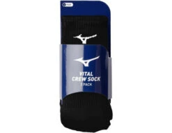 Mizuno 3-Pack Vital Crew Socks -Move Gear Shop MZ CREW3PK Mizuno Vital Crew Sock 3 Pack package