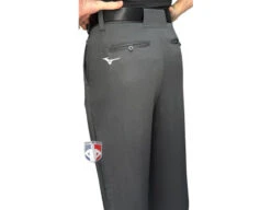 Mizuno Charcoal Grey Flat Front Umpire Base Pants With Expander Waistband