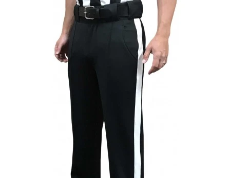 Smitty Performance Poly Spandex Tapered Fit Black Football Referee Pants 1 Smitty Performance Poly Spandex Tapered Fit Black Football Referee Pants