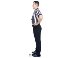 Smitty Performance 4-Way Stretch Tapered Fit Flat Front Referee Pants With Slash Pockets -Move Gear Shop S297 NBA Worn Side