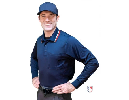 Smitty Long Sleeve Body Flex Umpire Shirt - Navy 1 Smitty Long Sleeve Body Flex Umpire Shirt - Navy