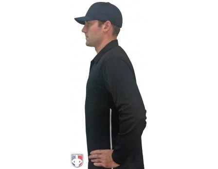 Smitty Long Sleeve Vertical Stripe Umpire Shirt - Black 3 Smitty Long Sleeve Vertical Stripe Umpire Shirt - Black - Image 3