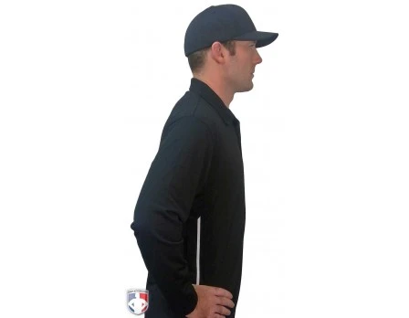 Smitty Long Sleeve Vertical Stripe Umpire Shirt - Black 4 Smitty Long Sleeve Vertical Stripe Umpire Shirt - Black - Image 4