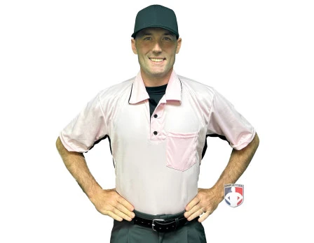 Smitty Major League Replica Umpire Shirt - Pink With Black 1 Smitty Major League Replica Umpire Shirt - Pink With Black