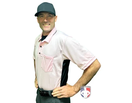 Smitty Major League Replica Umpire Shirt - Pink With Black 2 Smitty Major League Replica Umpire Shirt - Pink With Black - Image 2