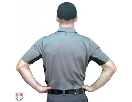 Smitty V2 Major League Replica Umpire Shirt - Charcoal Grey With Black 4 Smitty V2 Major League Replica Umpire Shirt - Charcoal Grey With Black - Image 4