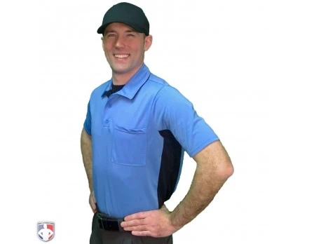 Smitty V2 Major League Replica Umpire Shirt - Sky Blue With Black 2 Smitty V2 Major League Replica Umpire Shirt - Sky Blue With Black - Image 2