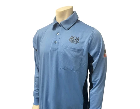 Arkansas (AOA) Long Sleeve Major League V2 Replica Baseball Umpire Shirt - Sky Blue With Black 1 Arkansas (AOA) Long Sleeve Major League V2 Replica Baseball Umpire Shirt - Sky Blue With Black