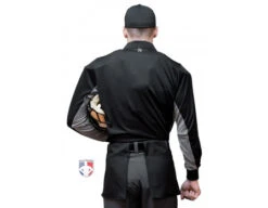 Smitty V2 Major League Replica Long Sleeve Umpire Shirt - Black With Charcoal Grey 8 Smitty V2 Major League Replica Long Sleeve Umpire Shirt - Black With Charcoal Grey -Move Gear Shop S315 BK Smitty V2 Major League Replica Long Sleeve Umpire Shirt Black with Charcoal Grey back cp