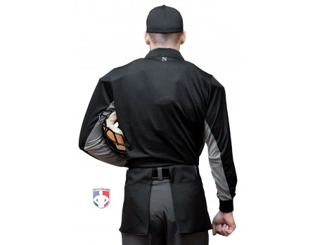 Smitty V2 Major League Replica Long Sleeve Umpire Shirt - Black With Charcoal Grey 4 Smitty V2 Major League Replica Long Sleeve Umpire Shirt - Black With Charcoal Grey - Image 4