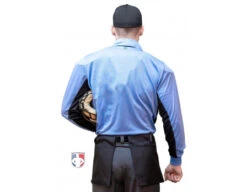Smitty V2 Major League Replica Long Sleeve Umpire Shirt - Sky Blue With Black -Move Gear Shop S315 SB Smitty V2 Major League Replica Long Sleeve Umpire Shirt Sky Blue with Black back cp 1