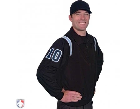 Smitty Traditional Half-Zip Umpire Jacket - Black And Powder Blue 3 Smitty Traditional Half-Zip Umpire Jacket - Black And Powder Blue - Image 3