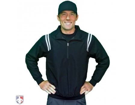 Smitty Traditional Half-Zip Umpire Jacket - Black And White 1 Smitty Traditional Half-Zip Umpire Jacket - Black And White