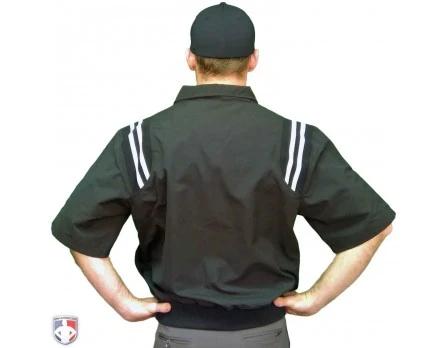 Smitty Traditional Half-Zip Short Sleeve Umpire Jacket - Black And White 2 Smitty Traditional Half-Zip Short Sleeve Umpire Jacket - Black And White - Image 2