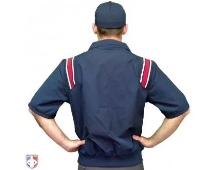 Smitty Traditional Half-Zip Short Sleeve Umpire Jacket - Navy And Red 2 Smitty Traditional Half-Zip Short Sleeve Umpire Jacket - Navy And Red - Image 2