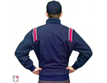 Smitty Major League Style Fleece Lined Umpire Jacket - Navy And Red 2 Smitty Major League Style Fleece Lined Umpire Jacket - Navy And Red - Image 2