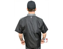 Smitty Major League Replica Convertible Umpire Jacket - Black With Charcoal Grey -Move Gear Shop S340 Smitty Major League Replica Convertible Umpire Jacket Black with Charcoal Grey back 1